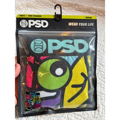 PSD Underwear Mens Core Standard Boxer Briefs Medium Multi Color Anatomy