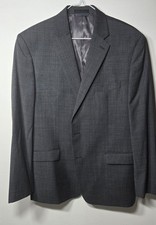Lauren Ralph Lauren Blazer Jacket 44R Grey Wool Blend Stretch Classic Fit Men's