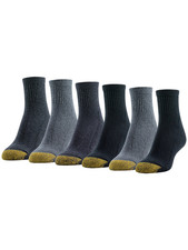 Edition Womens Half Cushion Quarter Socks, 6 Pairs