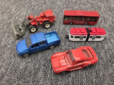 SIKU Modellfahrzeuge Set   Bus, Straßenbahn, VW Amarok + Porsche 959 & Traktor