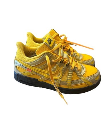 C137) Nike x Off-White Rubber Dunk  University Gold  CU6015-700 Men s Size 10