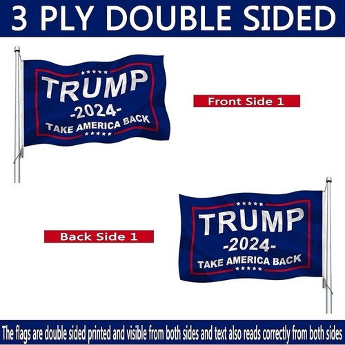 Trump 2024 Take America Back Flag Donald MAGA KAG Republican Conservative USA - Picture 2 of 3