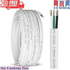 18 Gauge Marine Wire,18/3 18 AWG Marine Grade Wire Triplex Tinned Copper Boat Ca