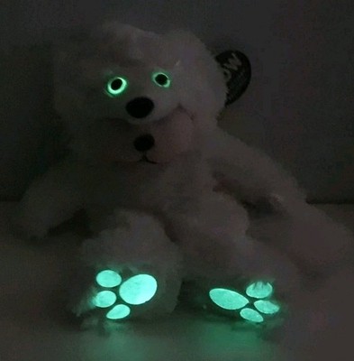 Beanie Kids BK815 Alpine The White Fox Glow In Dark Bear Tag 2010 Plush Soft Toy
