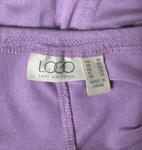 Logo by Lori Goldstein Light Purple S/S Round Neck Swing Top sz 1X (15373) - Picture 6 of 8