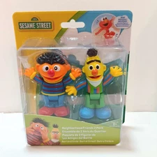 Sesame Street Neighborhood Friends 2 Pack Bert & Ernie Sealed Just Play
