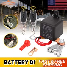 Wireless Dual Remote Car Battery Disconnect Relay Master Switch Kill Cut-off 12V