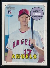 2018 Topps Heritage Shohei Ohtani Flip Stock #600 card
