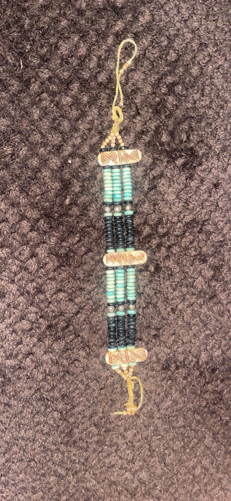Native American multi-strand beaded bracelet with… - image 3