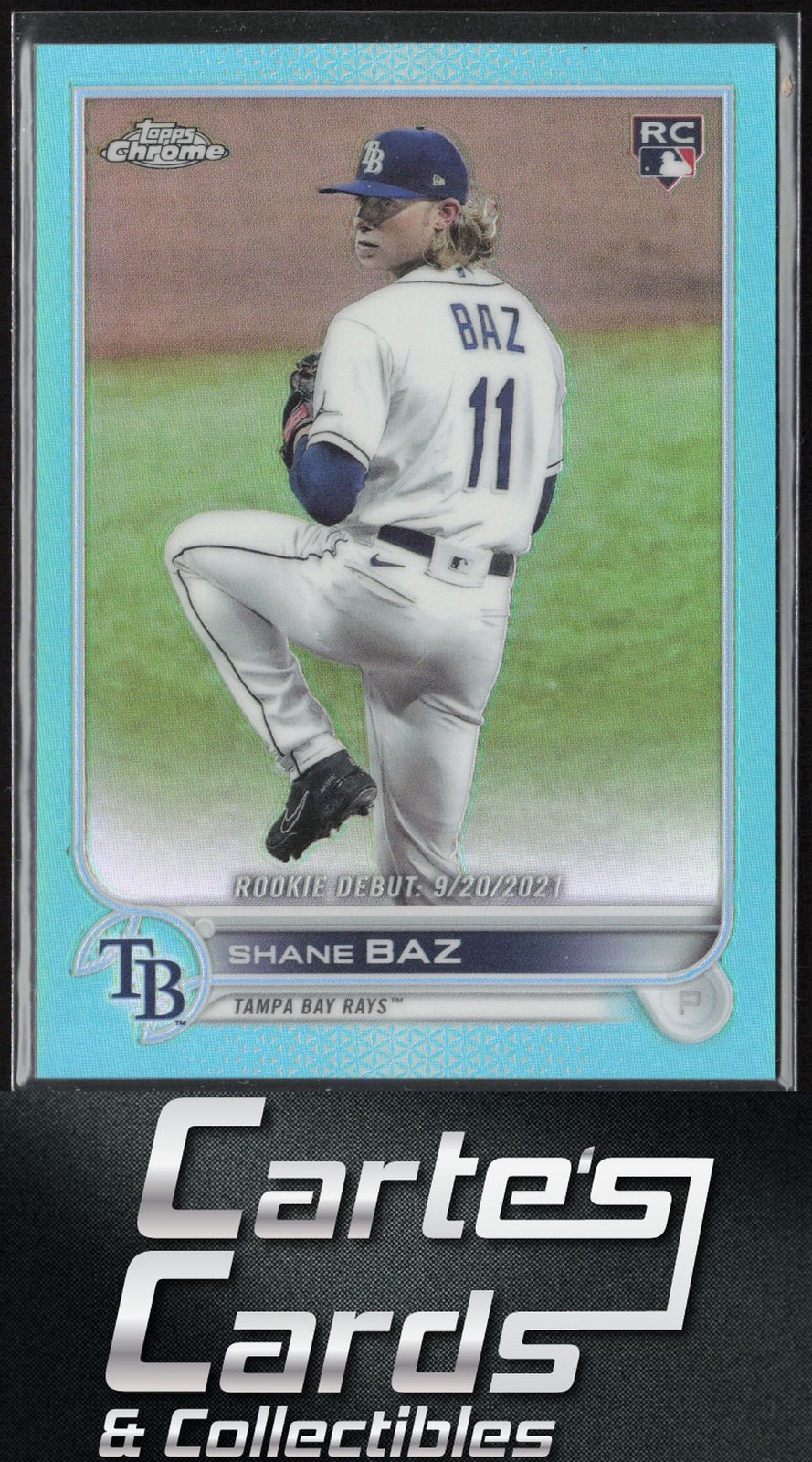 Shane Baz 2022 Topps Chrome Update #USC175 Aqua Refractor Rays 78/250