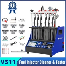 Ultrasonic Fuel Injector Cleaner Tester GDI Injector Cleaning Machine 6 cylinder