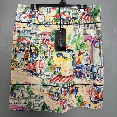 #ad NWT SARA CAMBELL French Cafe Women’s Skirt Small Made USA New Tags Golf Tennis $26.00