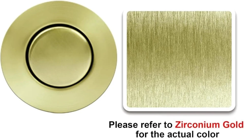 Interruptor de aire para eliminación de basura - oro cepillado Foto 4 de 4