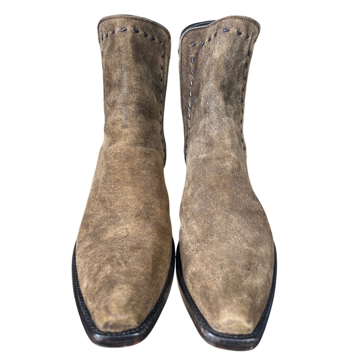 Stallion Men’s Zorro Lamb Camel Suede Western Boot Size US 9.5 D Camel Zorro City Boot – Planet Cowboy main image 4