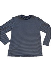 Brooks Brothers Sweater Shirt Adult L 100 Cotton Blue Striped Long Sleeve Men