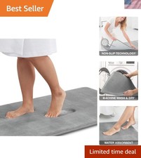 Super Cozy 17" x 24" Plush Memory Foam Bath Rug - Machine Washable  Durable