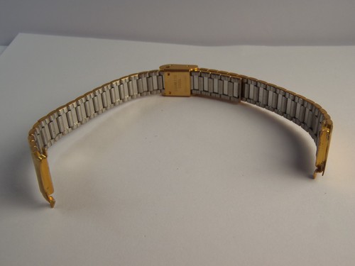 14mm Hadley Roma Women Yellow Gold-Plated Stainless Steel Watch Band Curved ends - Picture 22 of 24