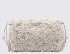 Brunello Cucinelli Borsa a tracolla con coulisse ricamata con fiori abbaglianti