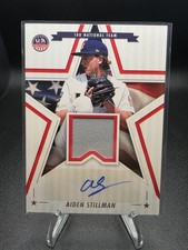 2025 Panini Stars & Stripes USA Baseball Aiden Stillman Game-Worn Patch Auto