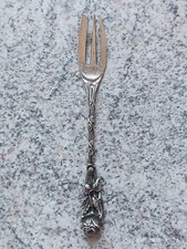 Kuchengabel Hildesheimer Rose 835 Silber Albo  Albert Bodemer Gabel Floral Punze