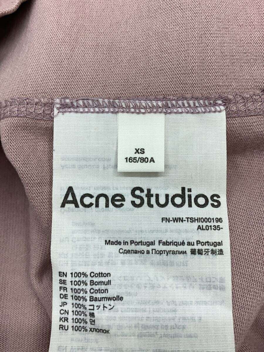 Acne Studios(Acne)◆半袖カットソー/XS/コットン/WHT/無地/FN-WN-TSHI000196 Acne Studios - ロゴTシャツ - リラックスフィット - サンドベージュ