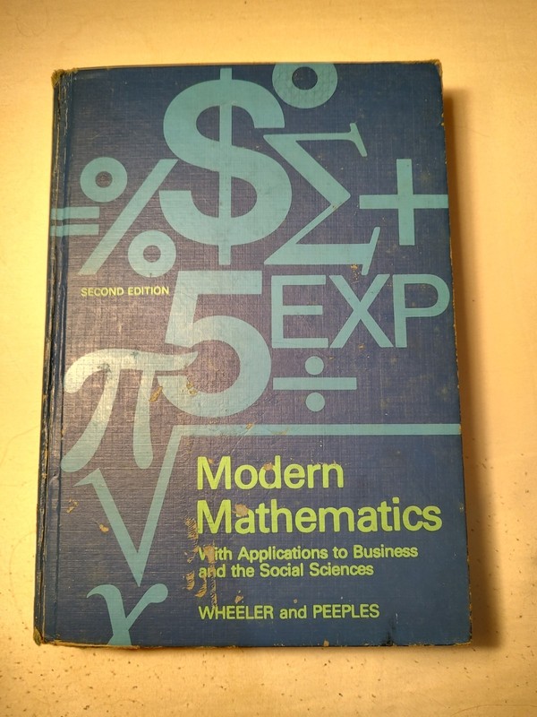 Modern Mathematics by Wheeler & Peeples 2nd addition 1975