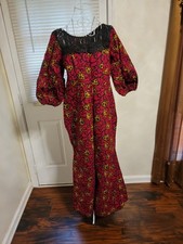 Beautiful long gown with black races in front