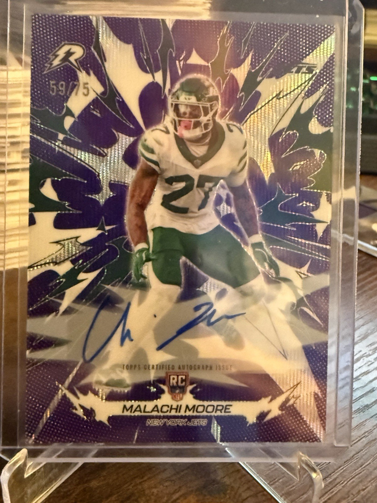 2025 Topps Resurgence Malachi Moore #171 Purple Surge Refractor Auto /75 RC SP