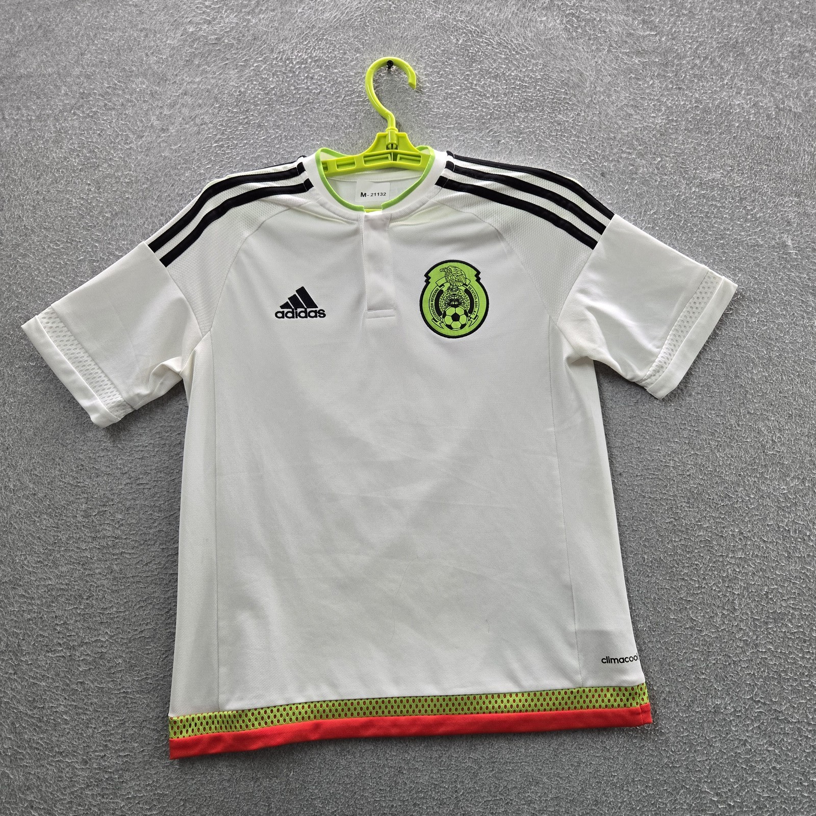 Mexico National Team Men Jersey M White 2016 Away Kit Adidas Soccer