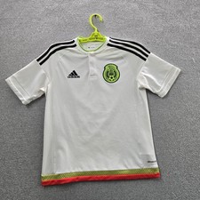 Mexico National Team Men Jersey M White 2016 Away Kit Adidas Soccer