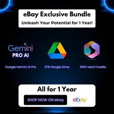 Google AI Pro Gemini 2.5 Pro 1 Year | Veo 3 | 2TB Drive| Premium AI | Warranty