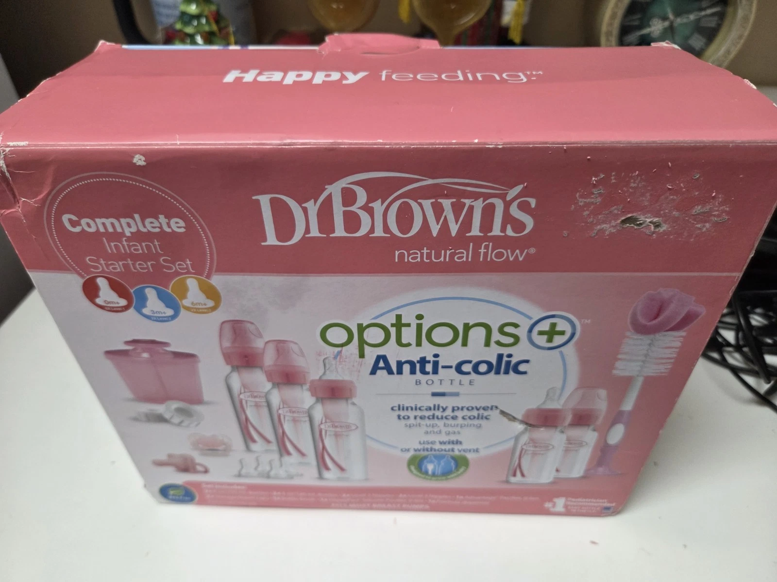 Dr. Brown's Options Feeding Bottles Gift Set - Pink Anti Colic