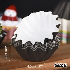 100 Pcs Brown Greaseproof Baking Cups, Cupcake  Muffin Liners for Holiday Party