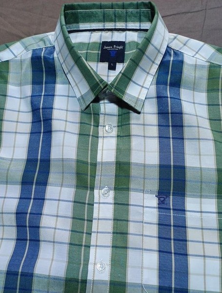 Men James Pringle T-Shirt Green Polyester 40 /L /