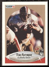 1990 Fleer Tom Rathman #12 San Francisco 49ers
