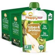 Happy Tot Organics Stage 4 Baby Food Pouches, Gluten Free, Vegan Snack, Fiber...