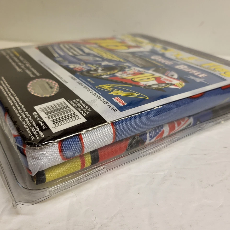 Greg Biffle Nascar  # 16 NATIONAL GUARD DOUBLE SIDED 3 x 5 FLAG - Image 3 of 4