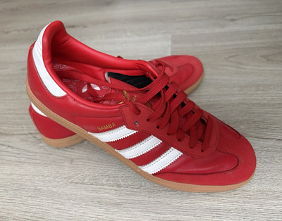 adidas Samba Frauen / Herren Sneaker Rot/Weiß Low Top Schnürung EU 43 1/3