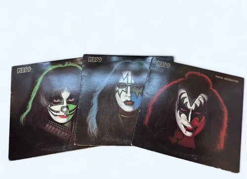 KISS SOLO 3X VINYL LP LOT GENE SIMMONS PAUL STANLEY & ACE FREHLEY LOT