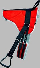 Pony Bareback Riding Pad Anti Slip Micro Suede Horse Saddle Pad Free Stirrup Red