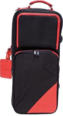 BACH Compact Gig Bag for Trumpet, Double, Black Nylon & Red Leather JP