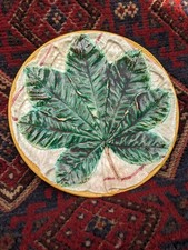 ANTIQUE GEORGE JONES MAJOLICA CHESTNUT PLATE Free Ireland & UK 48hr Post #1