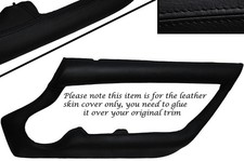 BLACK STITCHING 2X OUTER DOOR CARD TRIM LEATHER SKIN COVERS FITS TVR CHIMERA