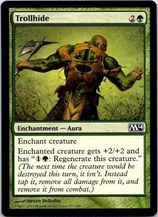 Magic 2014 (M14) Trollhide #197 Magic English MTG LP 