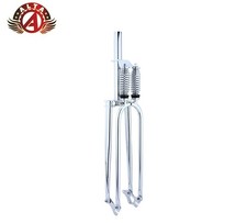 26" Dual Spring Disc Option Fork 1-1/8" Threadless Bicycle Cruiser Fork CHROME.
