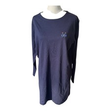 Vintage Lauren Ralph Lauren Navy Country Club Long Sleeve Oversized Dress Y2K S