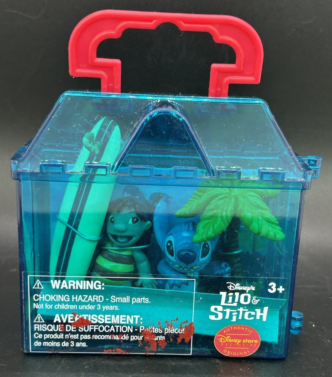 Mini Juego Disney Vintage Lilo And Stitch En Carrier Surf Palmera Raro BN31