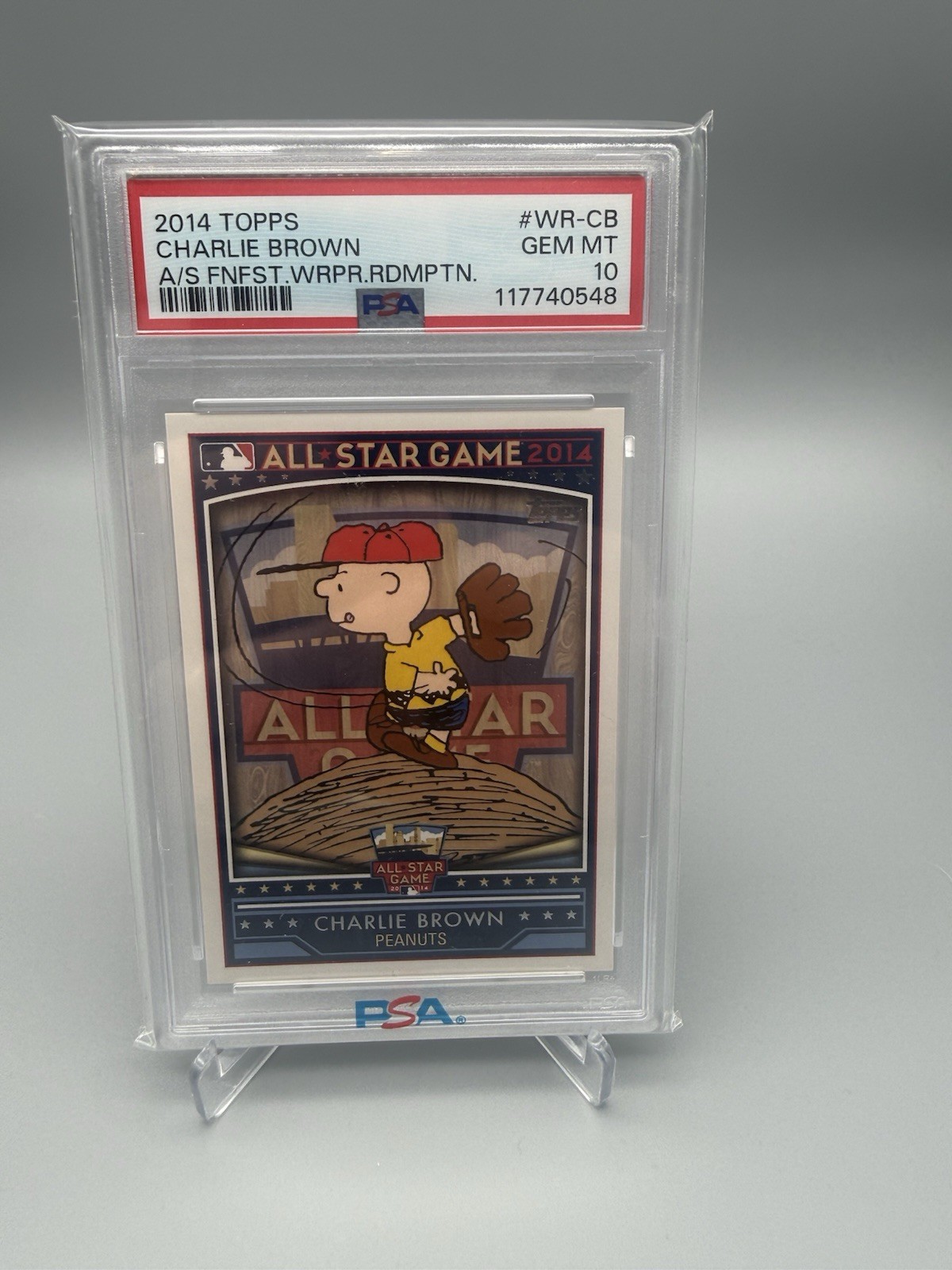 2014 TOPPS CHARLIE BROWN ALL STAR FANFEST WRAPPER REDEMPTION PSA 10 GEM MINT
