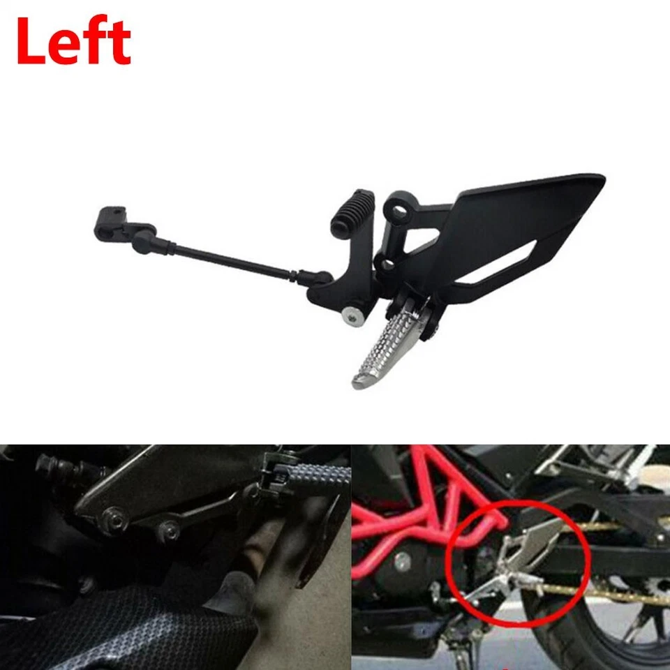 Conjunto de varilla de pedal de freno soporte de clavija de 300 pies para Kawasaki EX 250R-NINJA 250 R 300 Foto 4 de 4