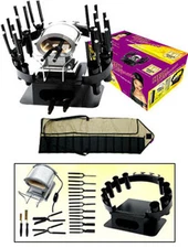 Golden Supreme Heat Exxpress Thermal Styling Stove Kit 16pcs Hair Curling Irons